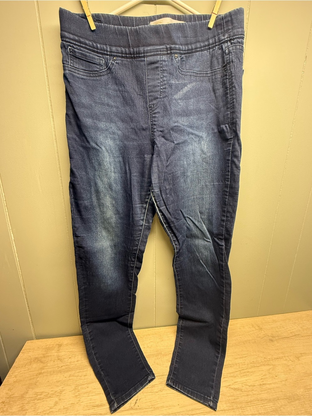 Signature by Levi Strauss Dark Blue Pull-On Skinny Jeggings